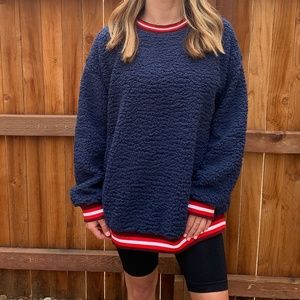 Sherpa Red, White & Blue Sweater